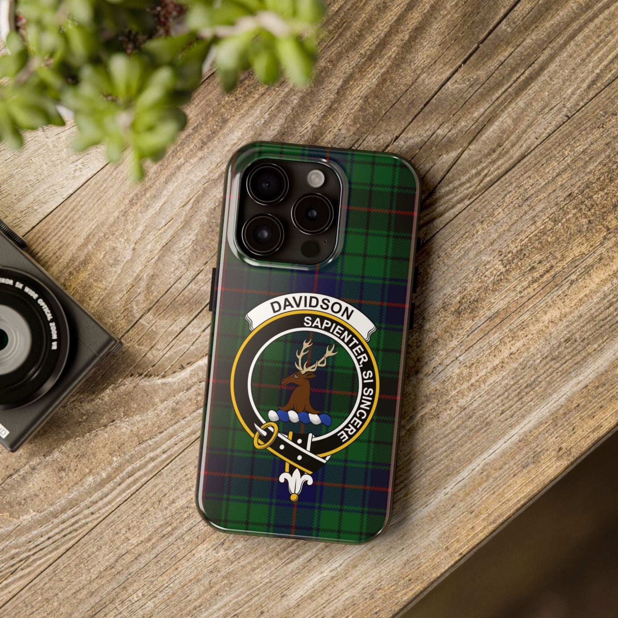 Davidson Clan Crest Tartan Cell Phone Case - Celtic Ancestry Gifts