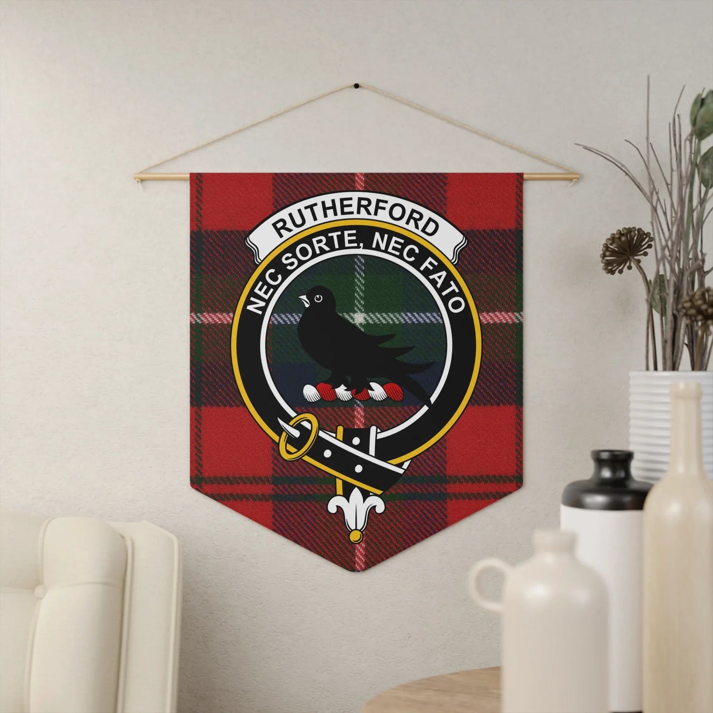 Rutherford Nec Sorte Nec Fato Tartan Wall Hanging product