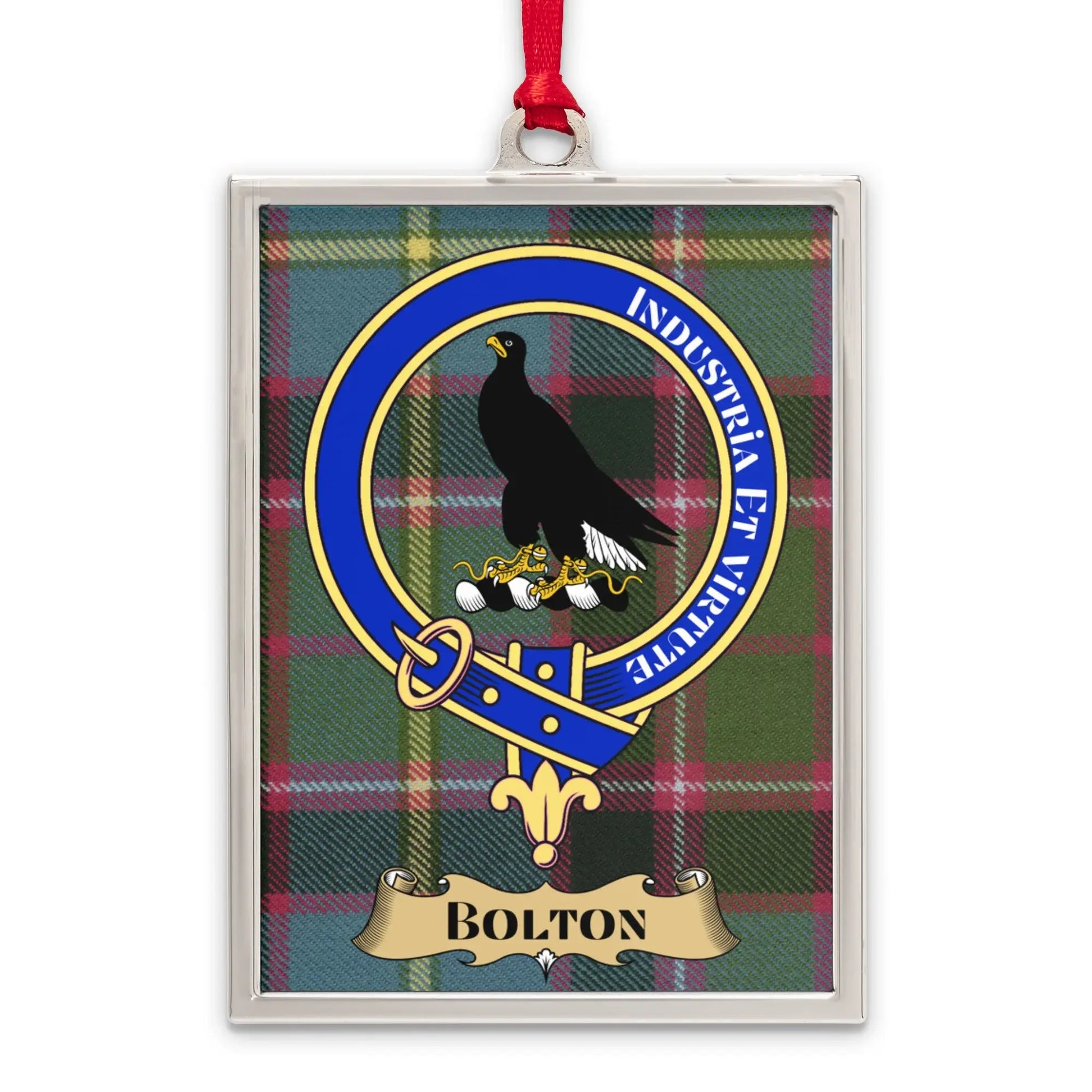 Bolton Clan Crest Plaid Pattern Design Ornament product