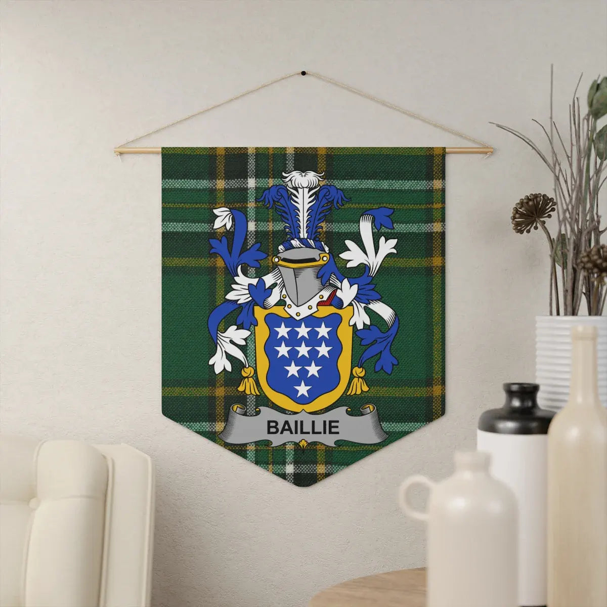 Custom Family Crest Personalized Hanging Wall Banner product