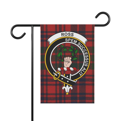 Ross Clan Scottish Tartan Crest Garden Flag