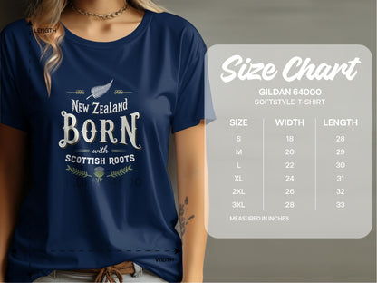 New Zealand Born with Scottish Roots T-Shirt - Living Stone Gifts