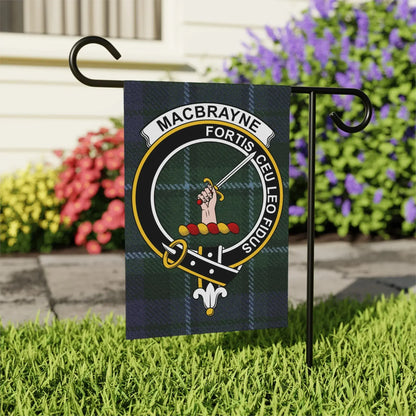 Fortis Celu Fiduis MacBrayne Clan Crest Garden Flag product