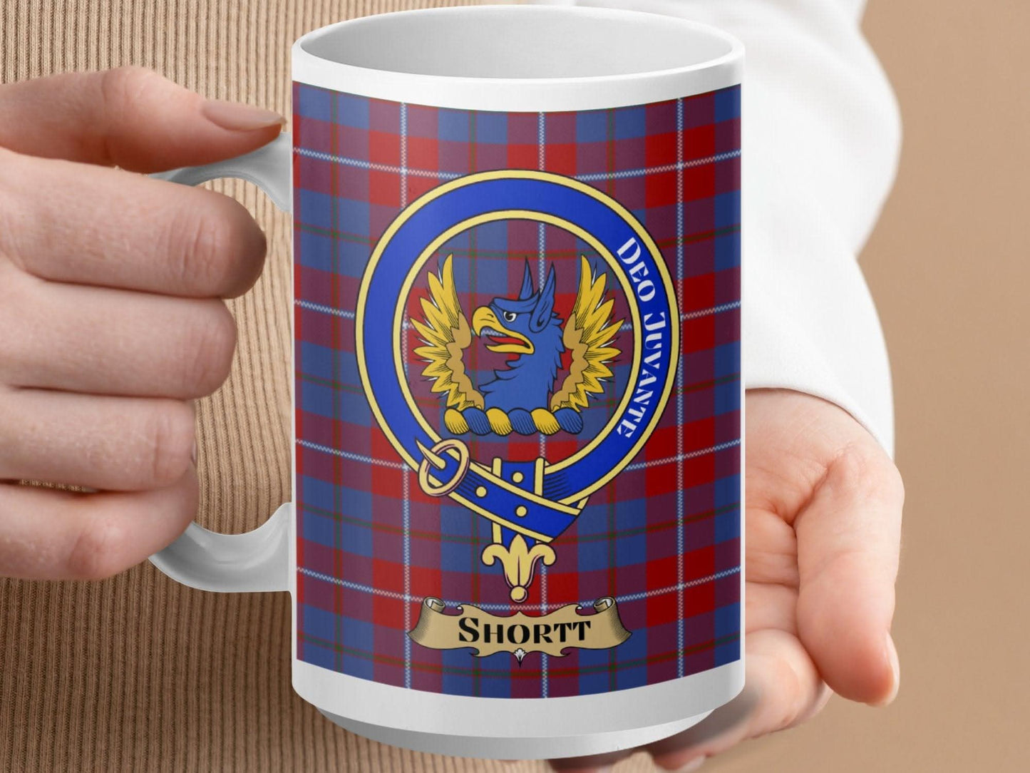 Personalized Family Tartan Crest Mug Unique Gift product
