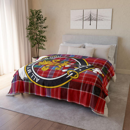 Udny Clan Tartan Blanket – Scottish Crest Throw