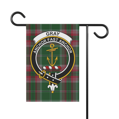 Gray Clan Scottish Tartan Crest Garden Flag