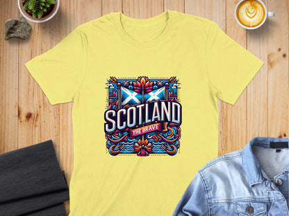 Intricate Scotland The Brave Design Graphic T-Shirt - Living Stone Gifts