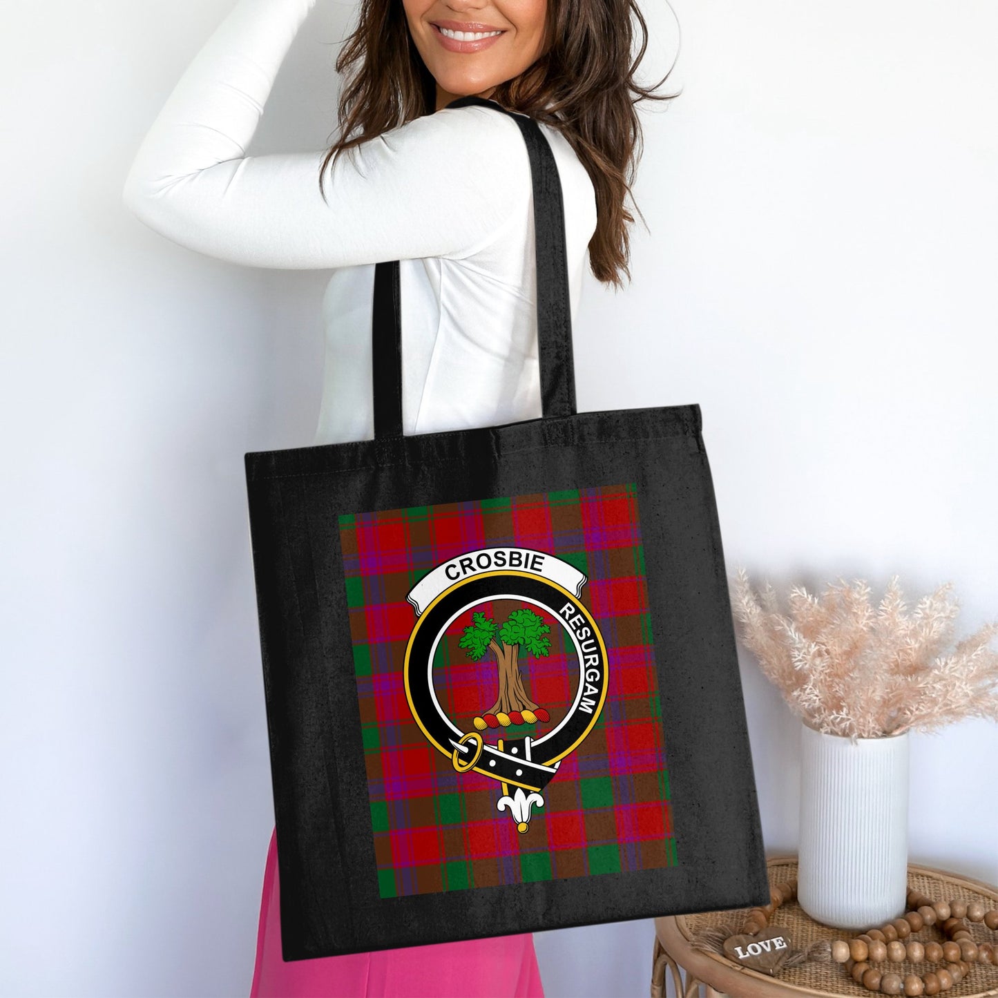 Crosbie clan scottish tartan bag Celtic Tote Bag - Living Stone Gifts