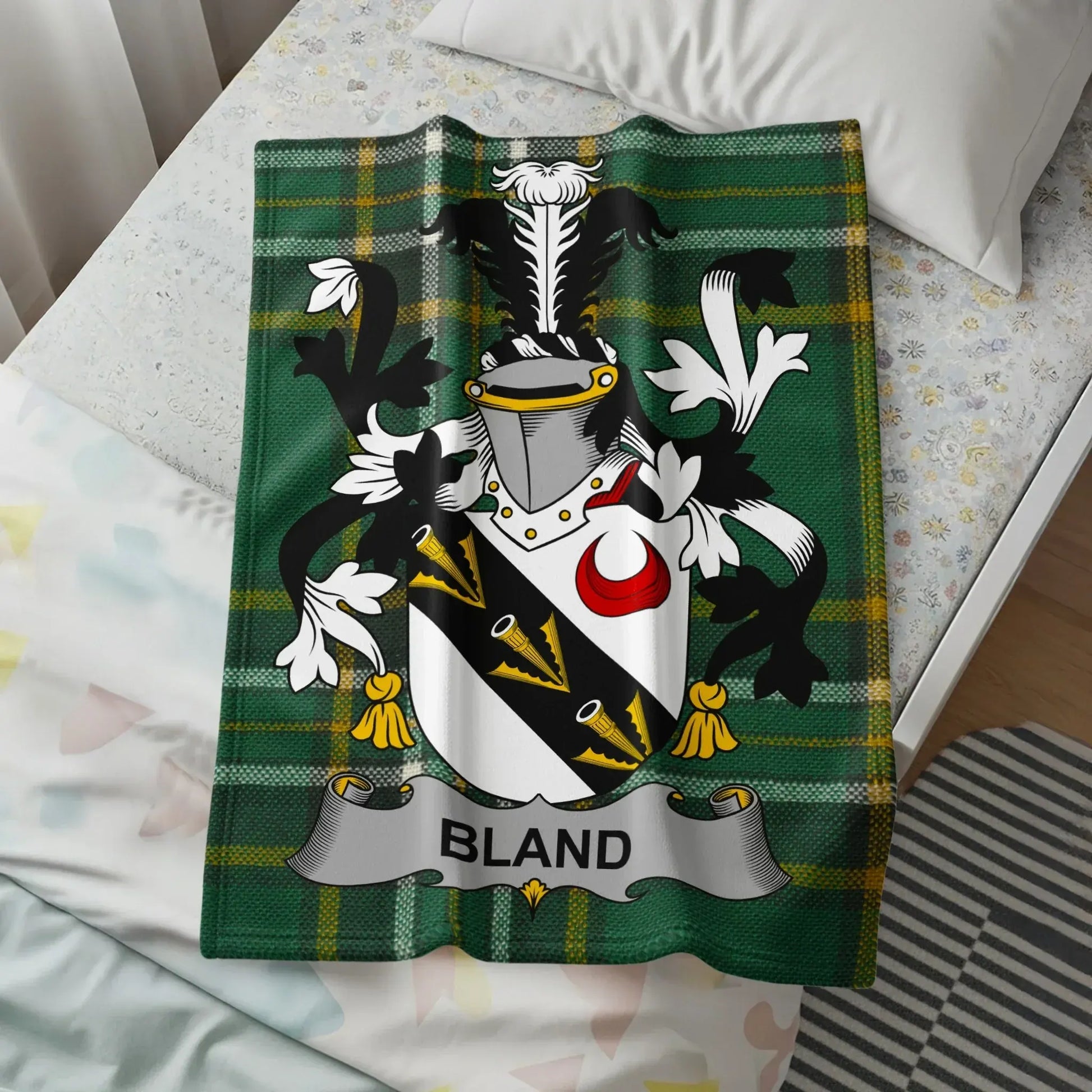 Custom Family Crest Design Throw Blanket product