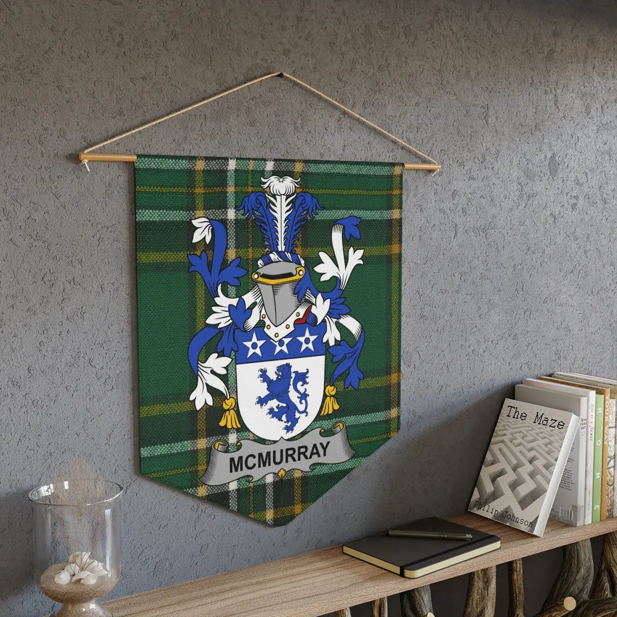 Custom McMurray Crest Tartan Wall Hanging product type