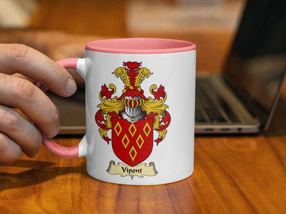 Clan Vipont Scottish Coat of Arms Mug - Living Stone Gifts