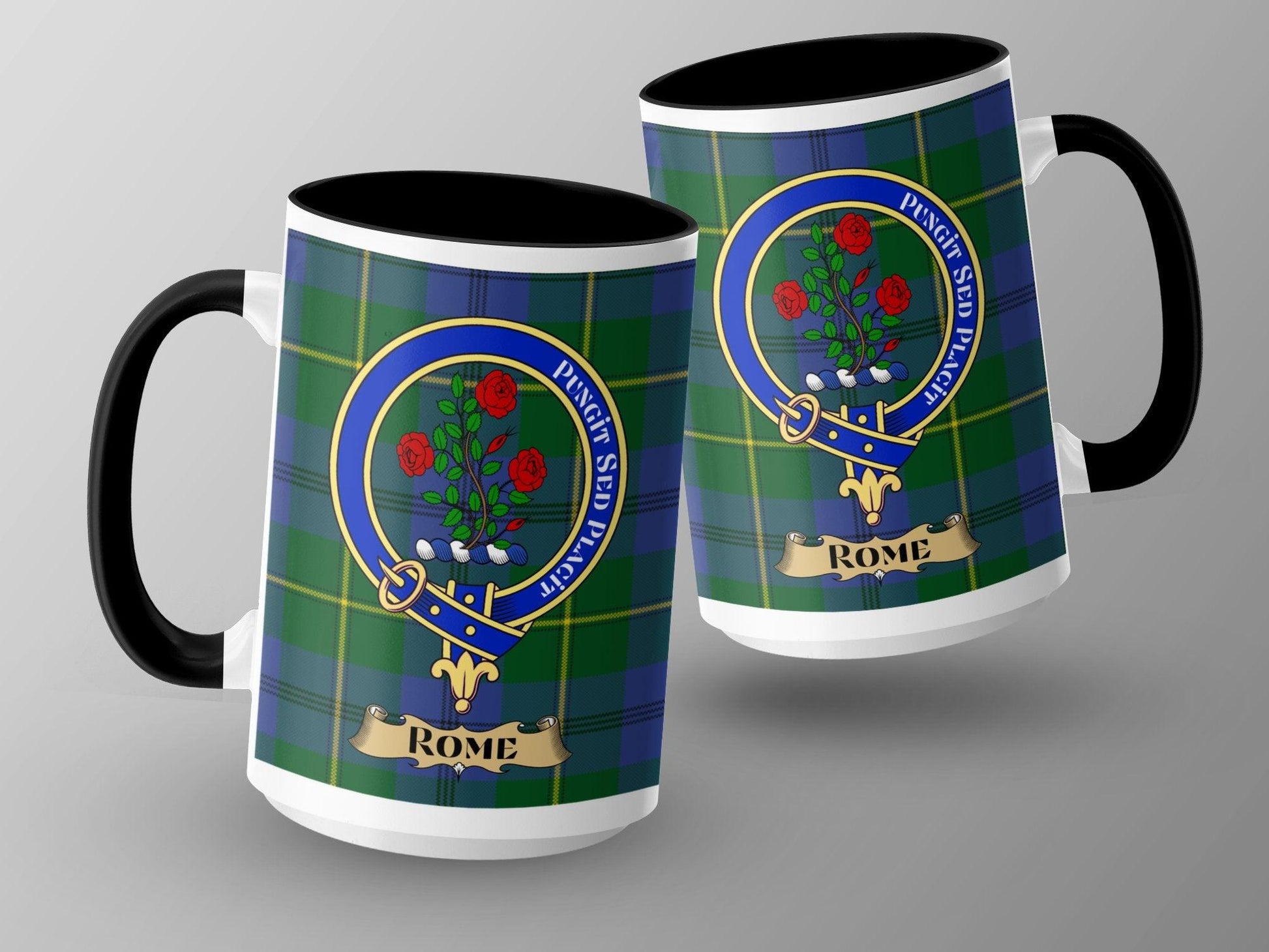 Rome Scottish Clan Tartan Crest Mug - Living Stone Gifts