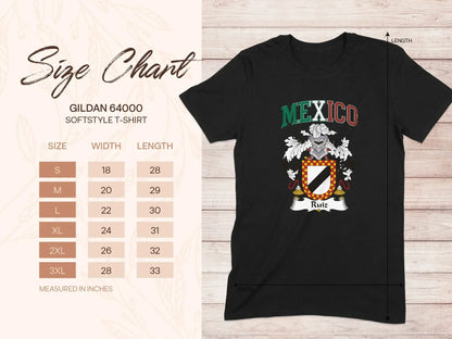 Mexico Ruiz Family Crest T-Shirt Softstyle Product