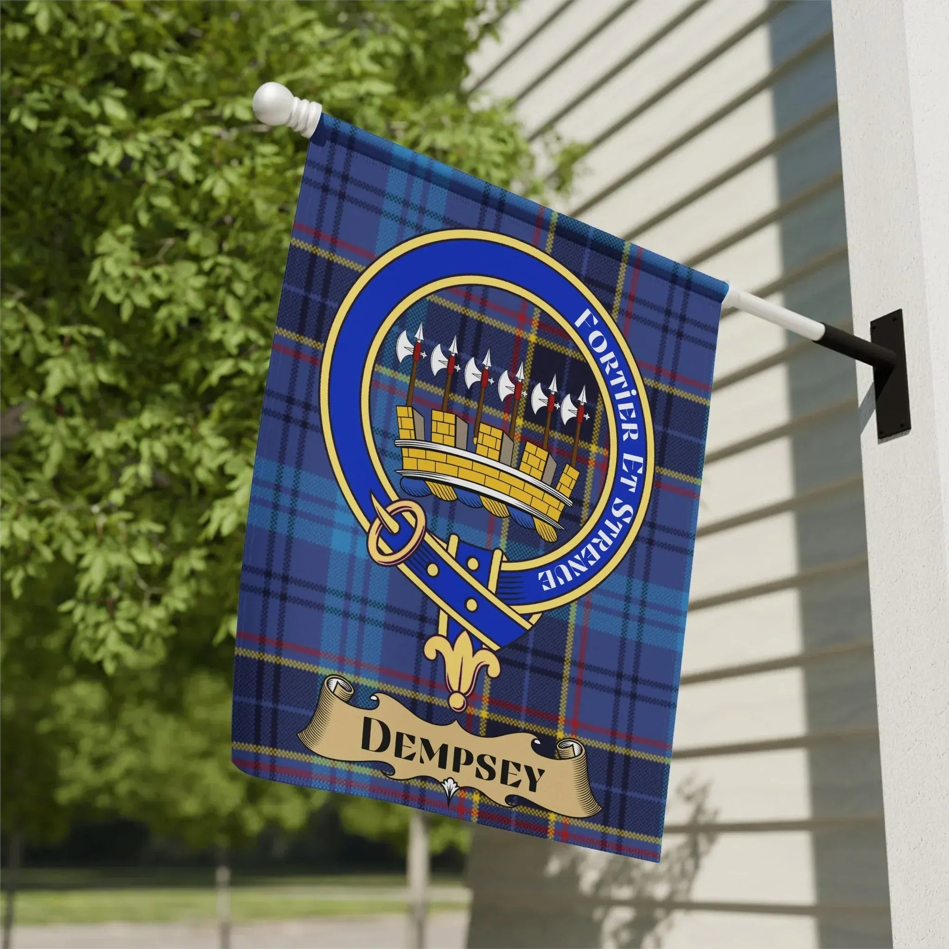 Dempsey Forever Strong Tartan Personalized Flag product