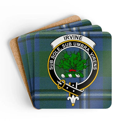 Irvine Clan Tartan with Crest Coaster product