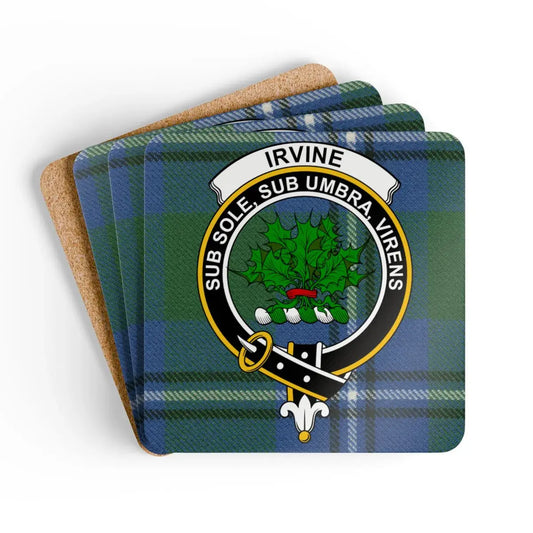 Irvine Clan Tartan with Crest Coaster product