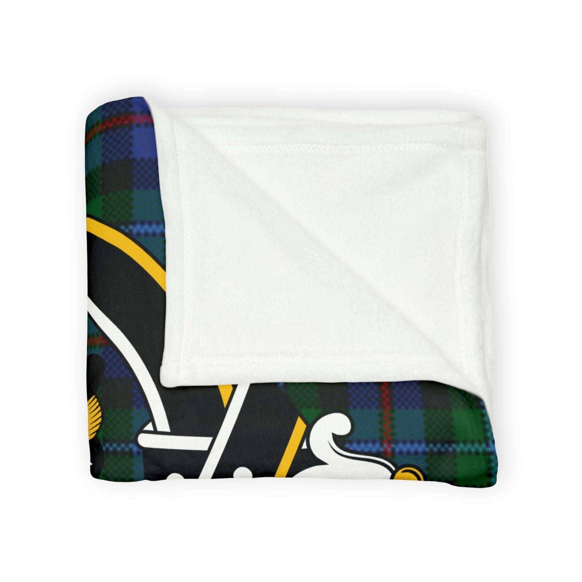 Calder Clan Crest Scottish Tartan Blanket - Celtic Ancestry Gifts