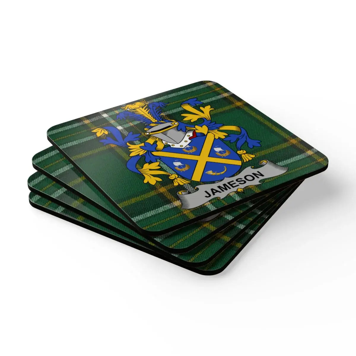 Custom Family Crest Design Beverage Coasters product type