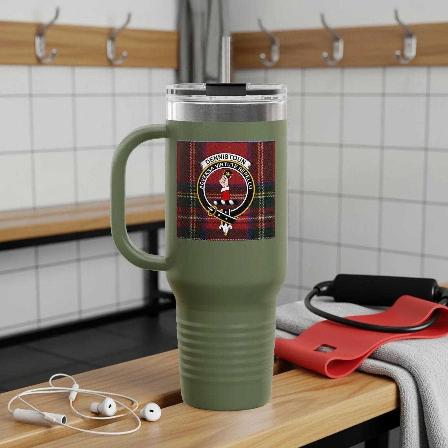Dennis Tartan Personalized Stainless Travel Mug product