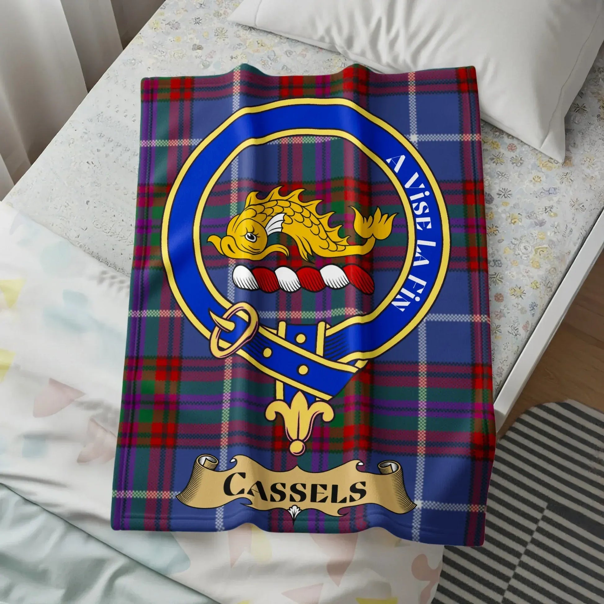 Cassels Plaid Tartan Custom Clan Crest Blanket product