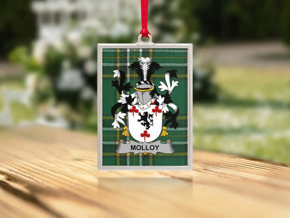 Molloy Family Crest Coat of Arms Plaid Design product