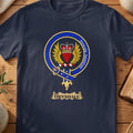 Drysdale Scottish clan crest T-shirt in navy