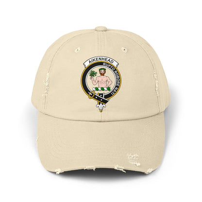 Aikenhead Clan Crest Scottish Distressed Baseball Cap - Celtic Ancestry Gifts