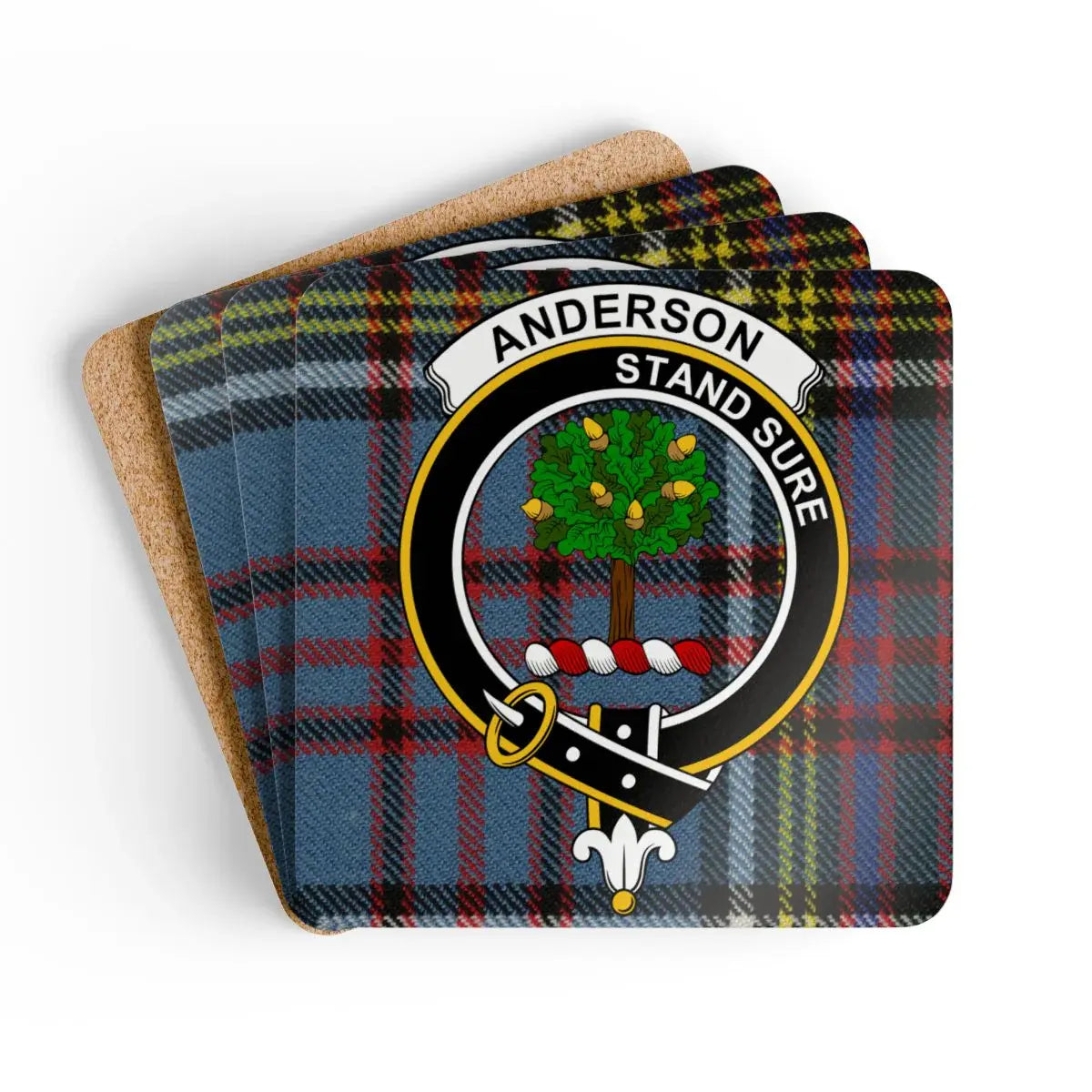 Anderson Stand Sure Clan Crest Tartan Coasters product