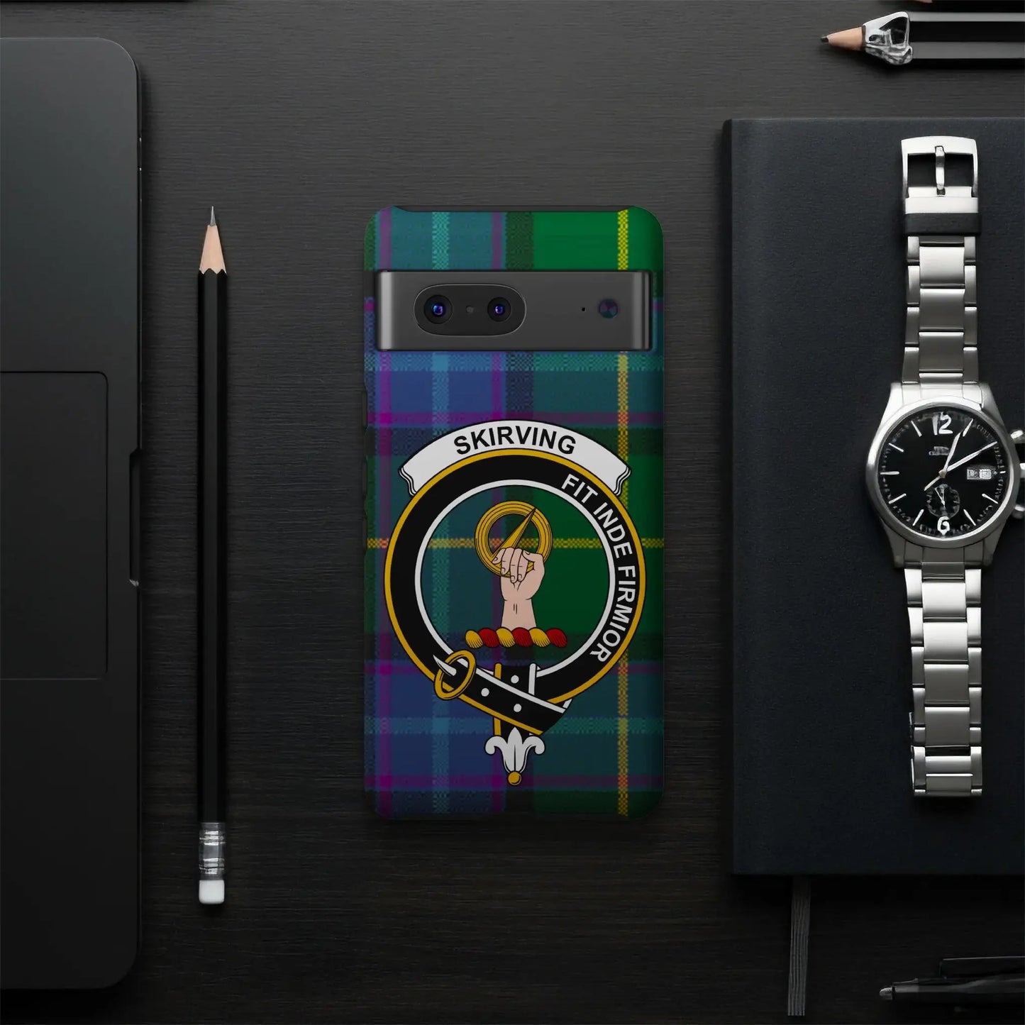 Skirving Clan Crest Tartan Custom Phone Case