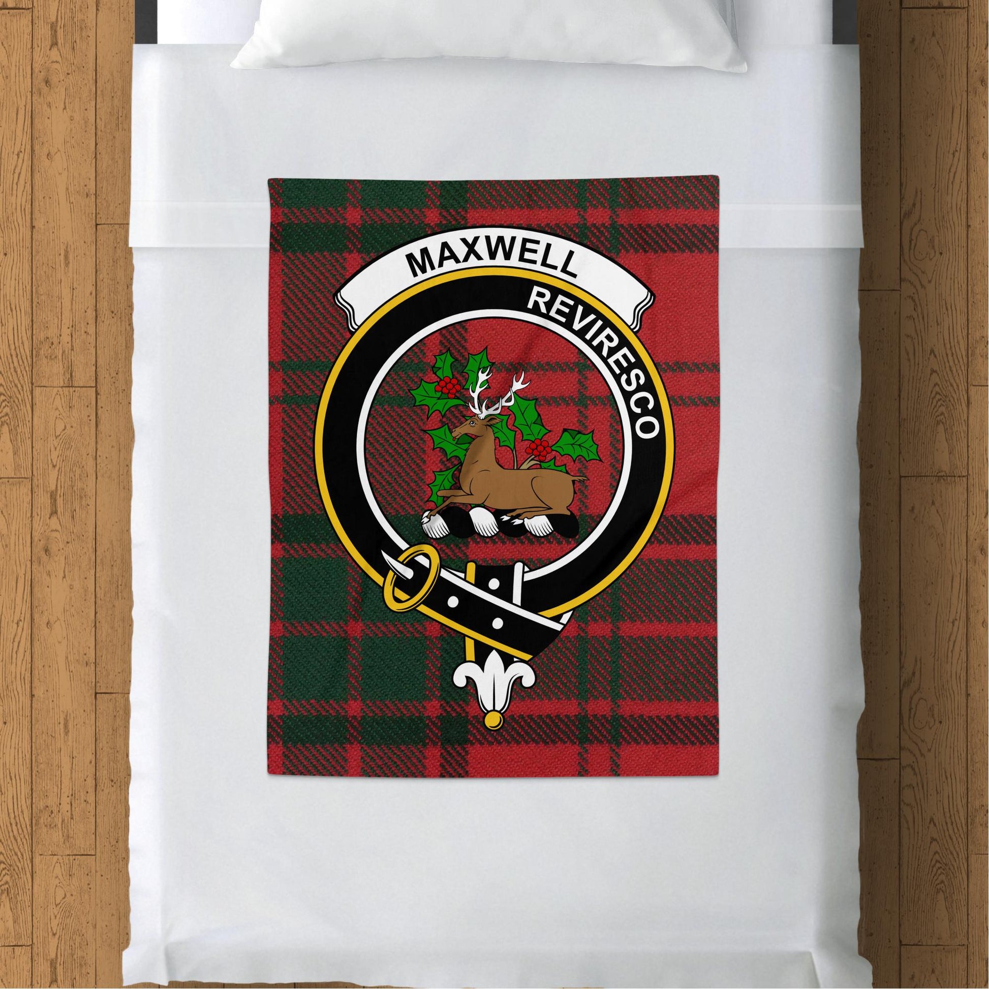 Scottish Clan Maxwell Revivesco Tartan Blanket - Living Stone Gifts