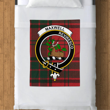 Scottish Clan Maxwell Revivesco Tartan Blanket - Living Stone Gifts