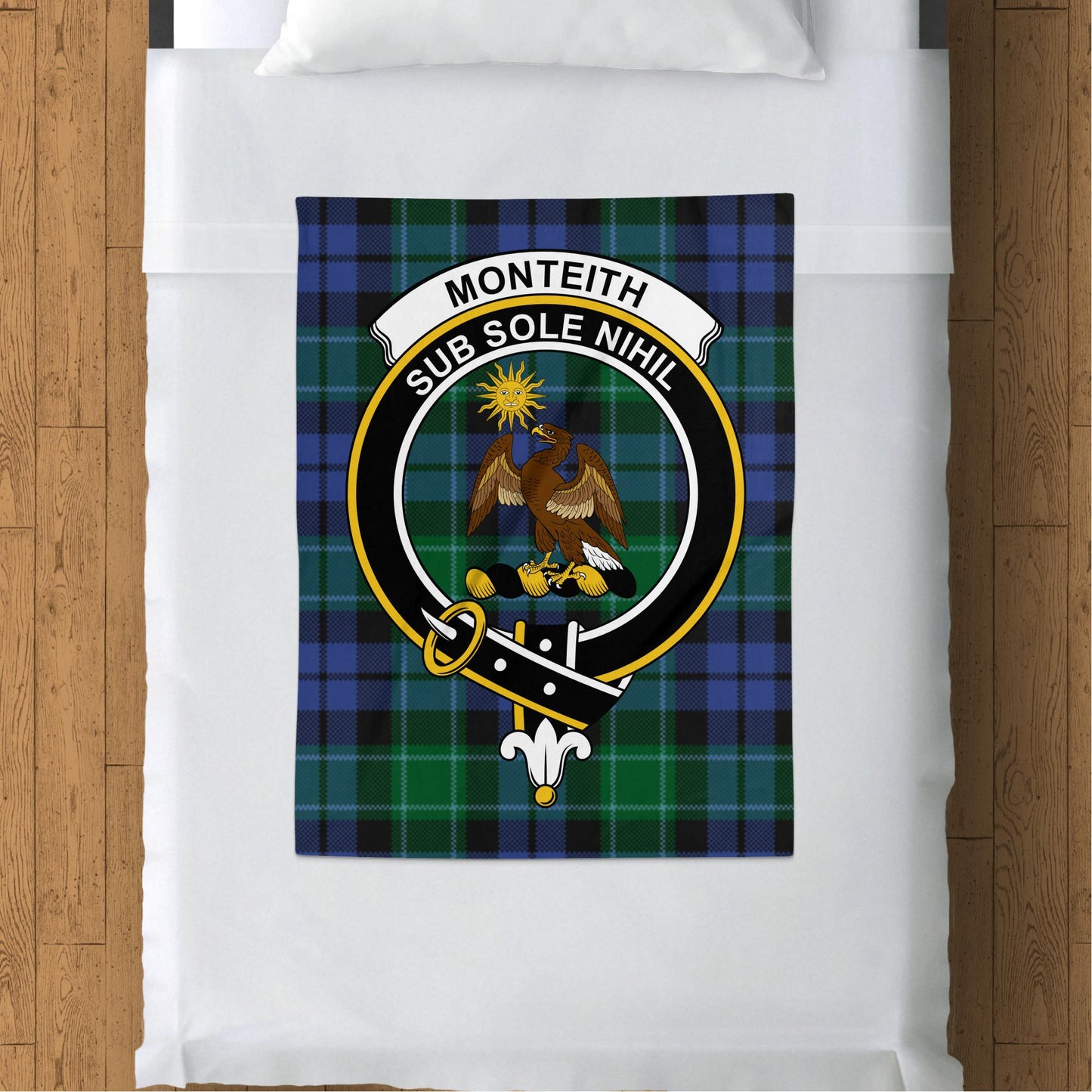 Scottish Clan Monteith Tartan Throw Blanket - Living Stone Gifts