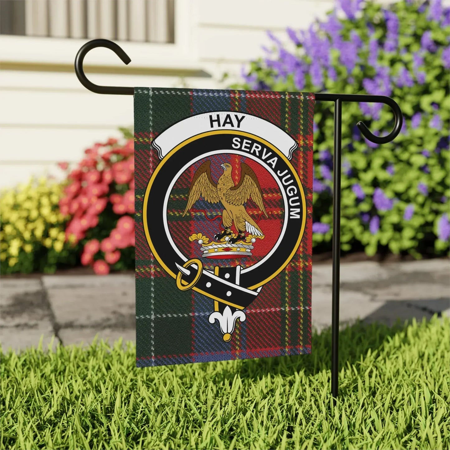 Hay Serva Jugum Garden Flag Product
