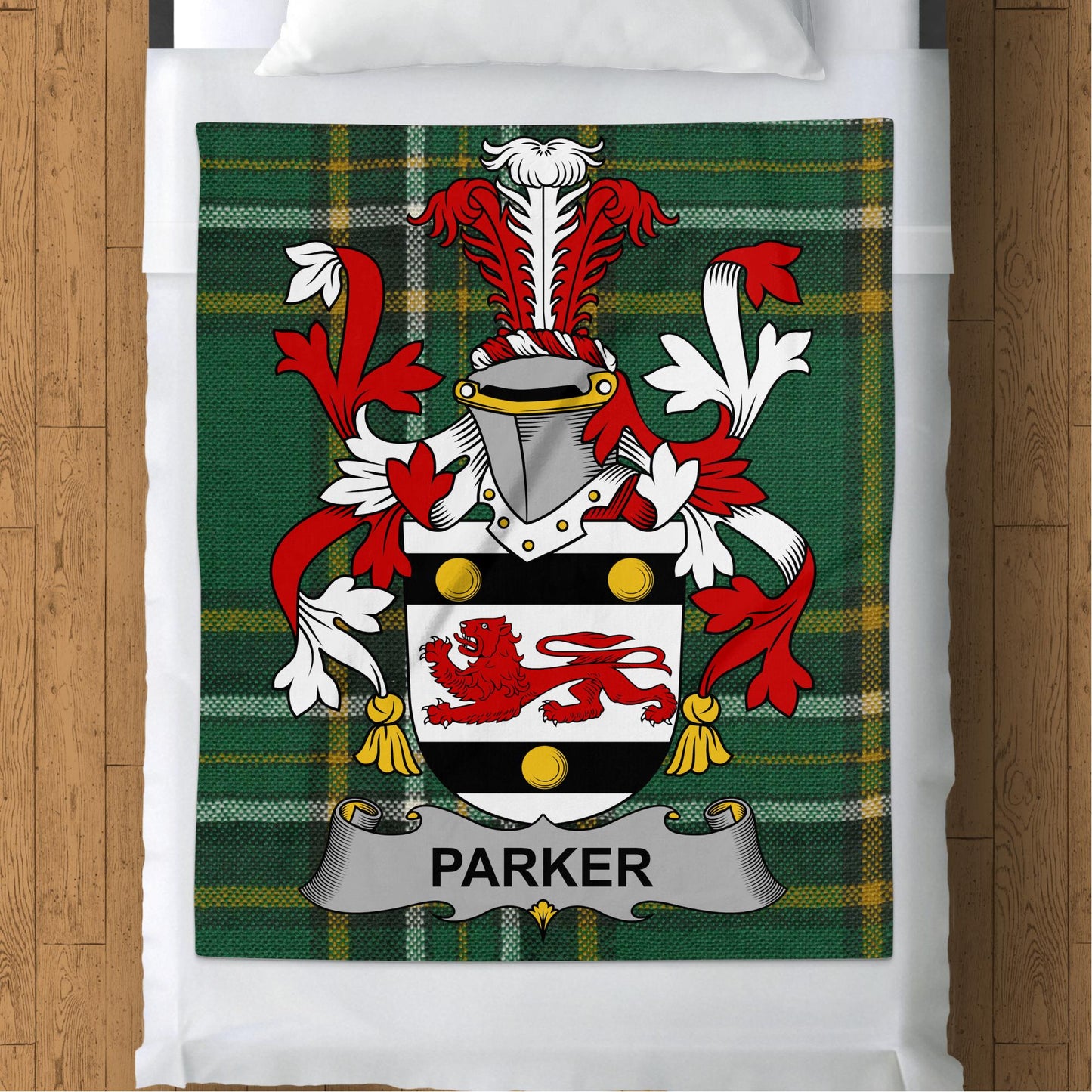 Parker Surname Irish Tartan Throw Blanket - Living Stone Gifts