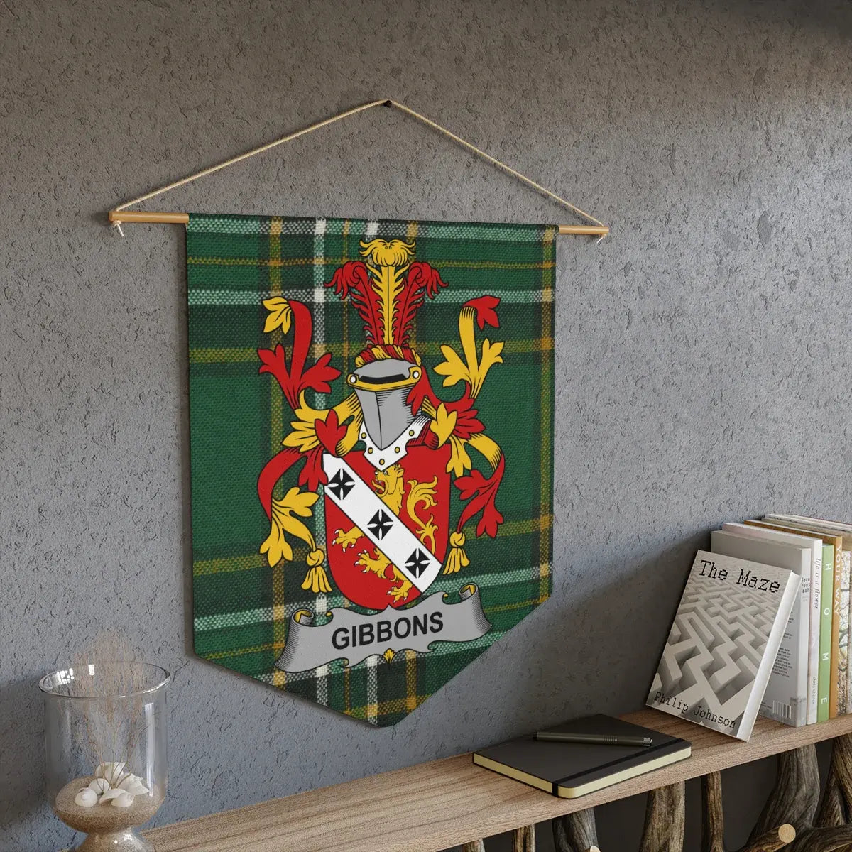 Gibbons Coat of Arms Wall Banner with Crest product