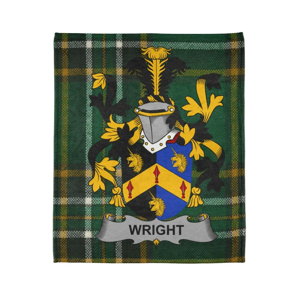 Wright Family Crest Tartan Design Blanket product