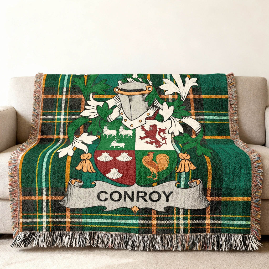 Conroy Family Crest Plaid Green Home Throw product type