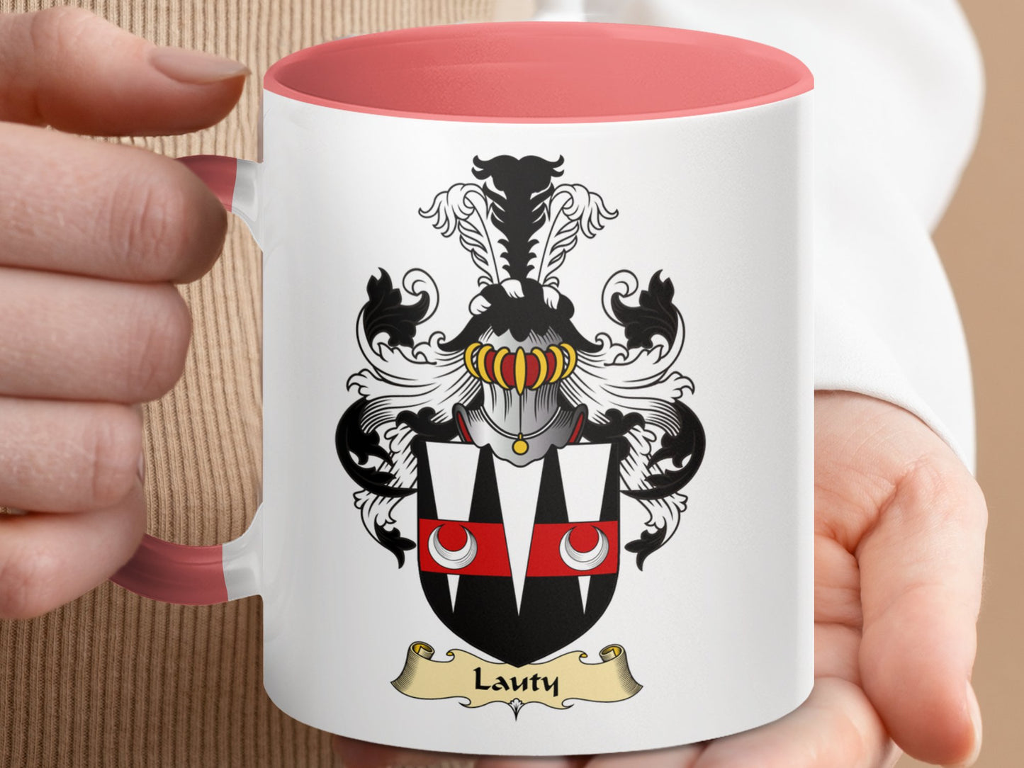 Clan Lawty Scottish Coat of Arms Accent Mug - Living Stone Gifts