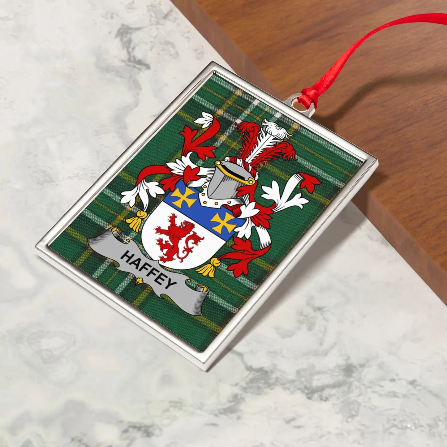 Personalized Haffey Family Crest Ornament product type