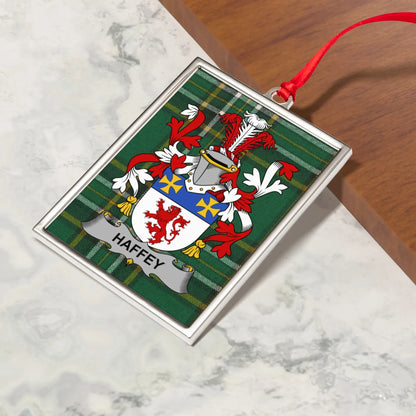 Personalized Haffey Family Crest Ornament product type