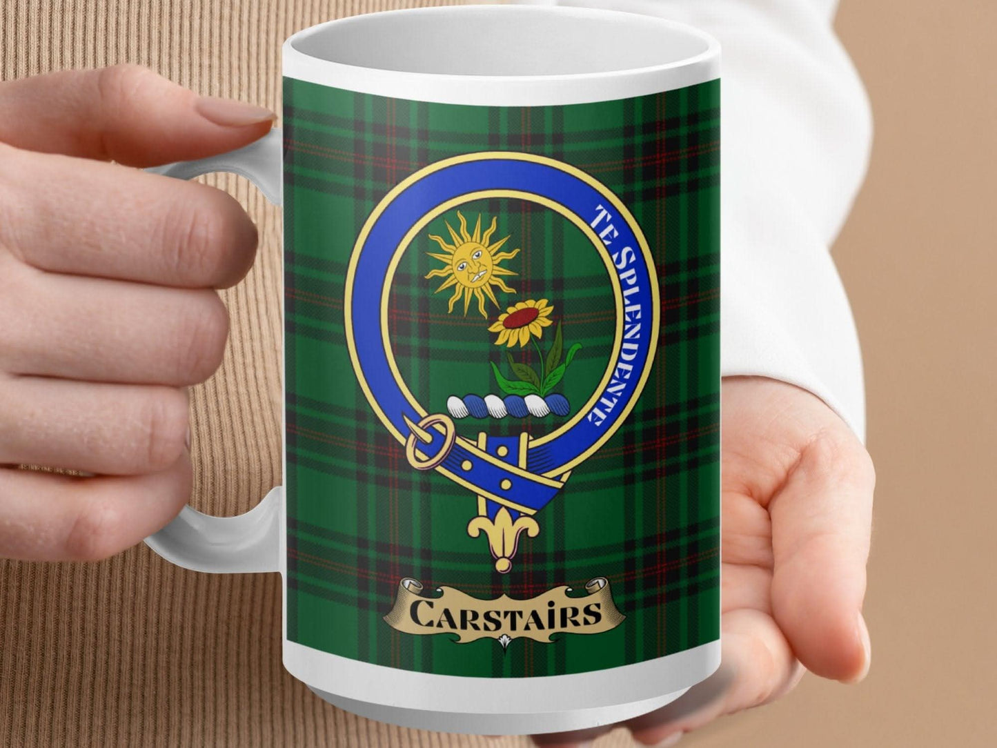 Clan Carstairs Crest Emblem Tartan Pattern Mug product
