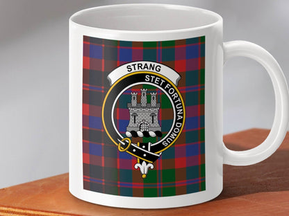 Strang Tartan Mug with Castle Emblem Design product