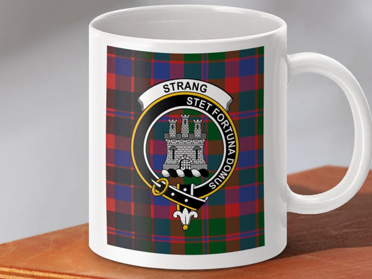 Strang Tartan Mug with Castle Emblem Design product