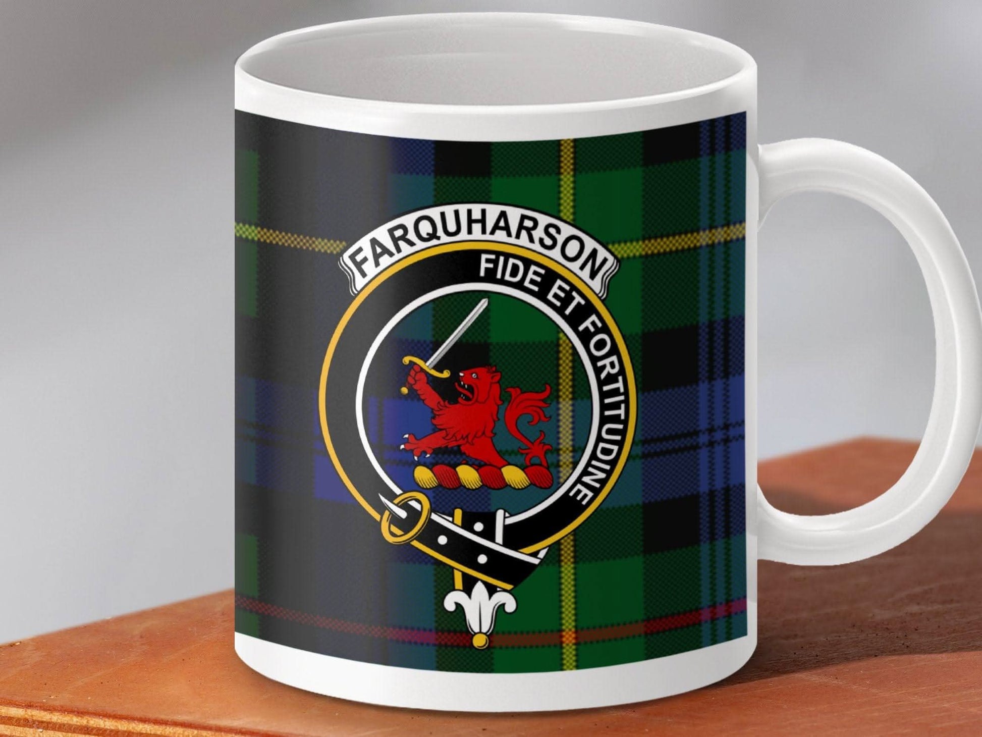 Farquharson Family Crest Tartan Mug product