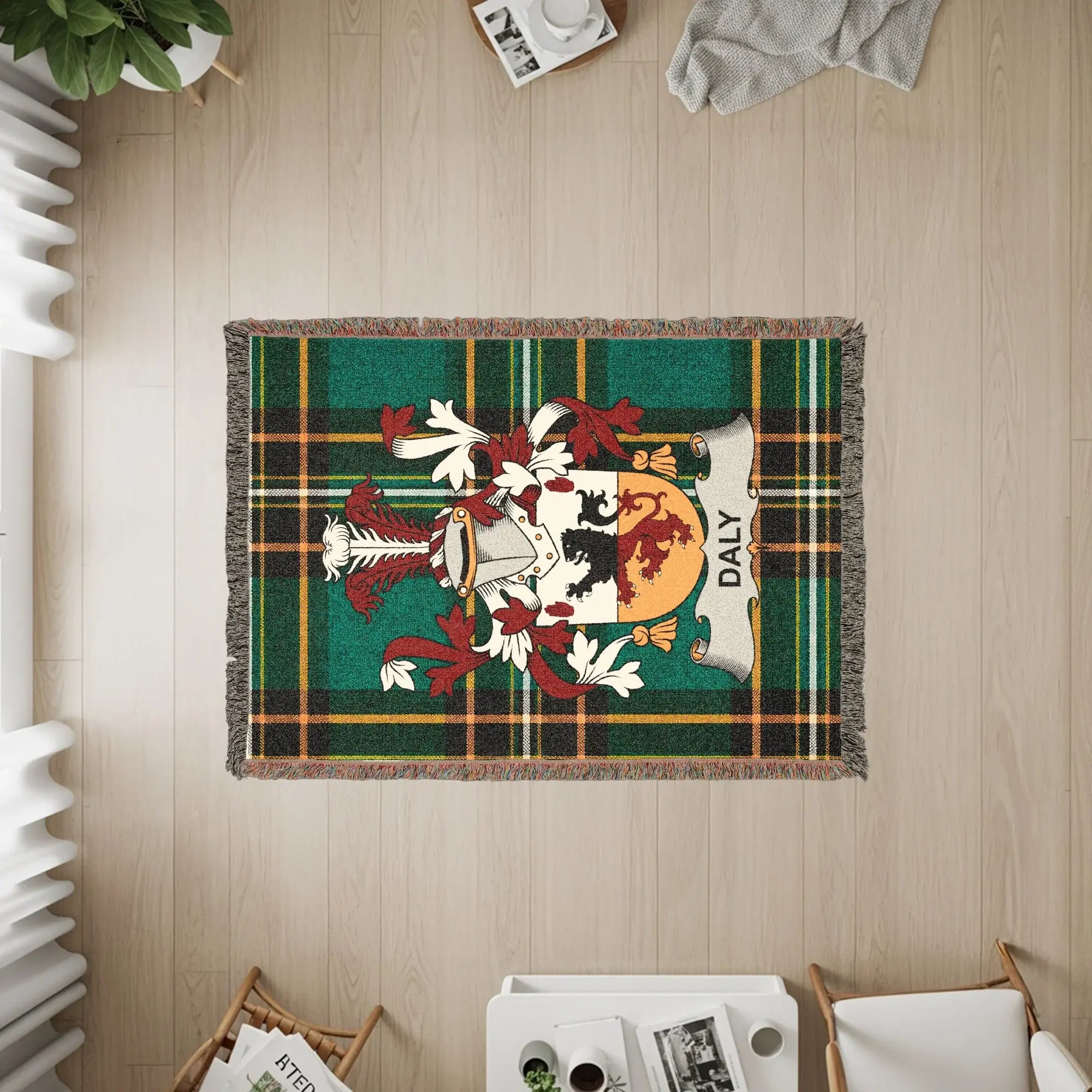 DALY Family Crest Plaid Green Tartan product type