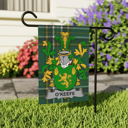 Vibrant O'Keefe Family Crest Garden Flag product type