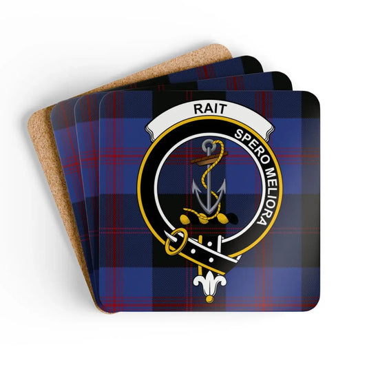 Rait Spero Meliora Clan Crest Plaid Coasters Product