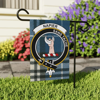 Napier Sans Tache Clan Crest Garden Flag product type