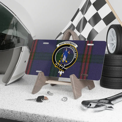Montgomery Scotland Tartan Clan Crest License Plate product