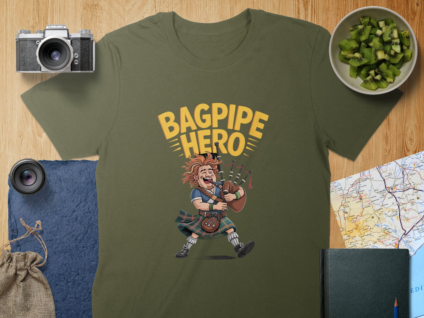 Bagpipe Hero Graphic Printed Short Sleeve Shirt product